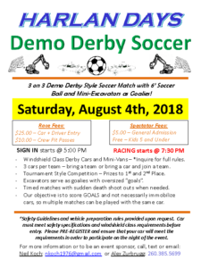 Demo Derby Soccer Flyer 2018